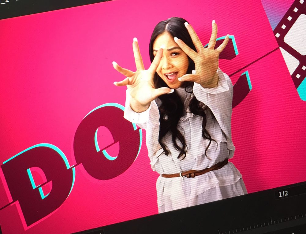 A music video being edited in Adobe Premiere Pro